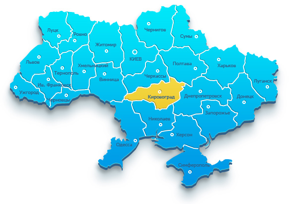 Карта Кировоградской области